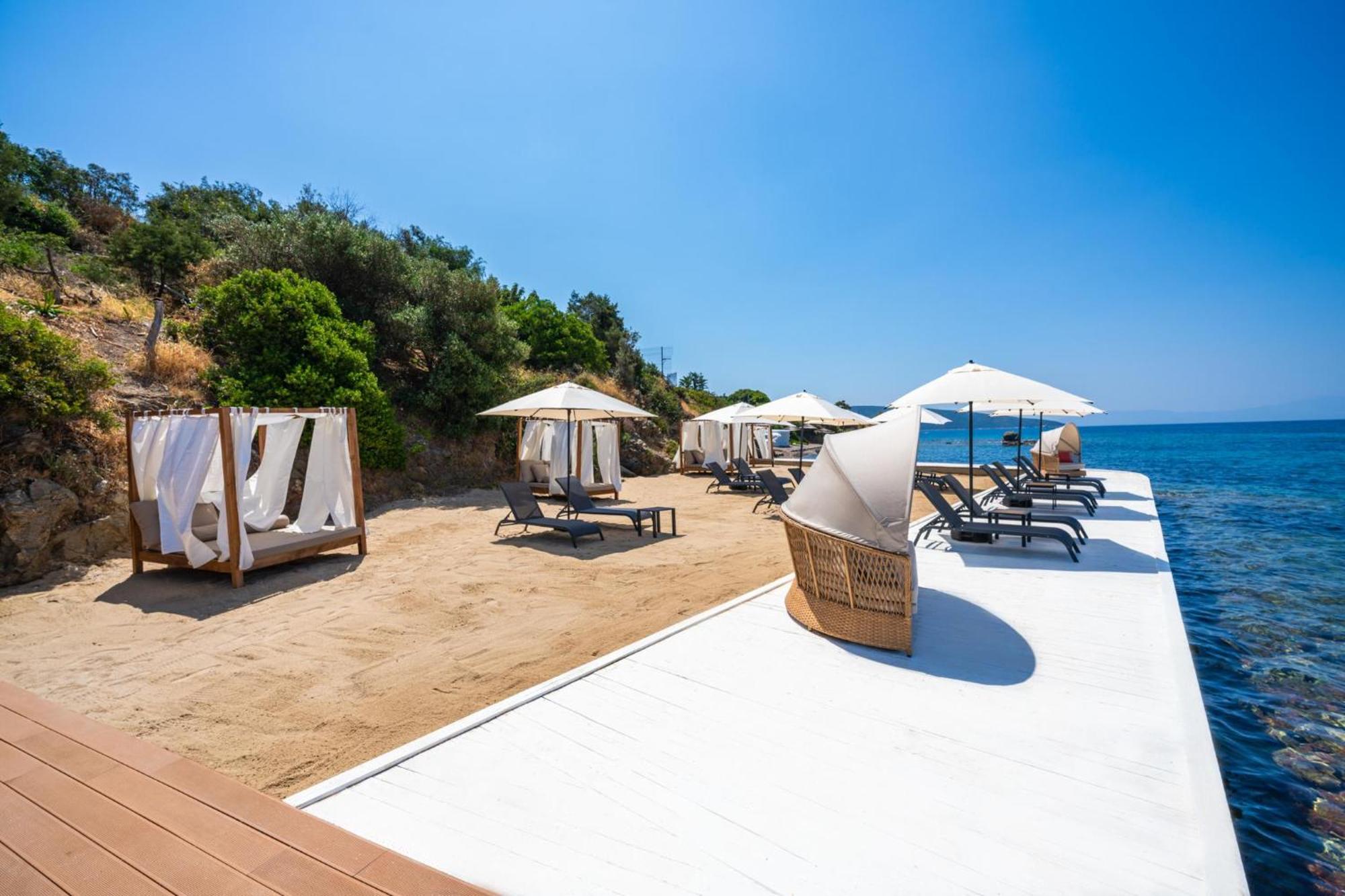 라브란다 Tmt 보드룸 리조트 Bodrum 외부 사진 The beach at the hotel