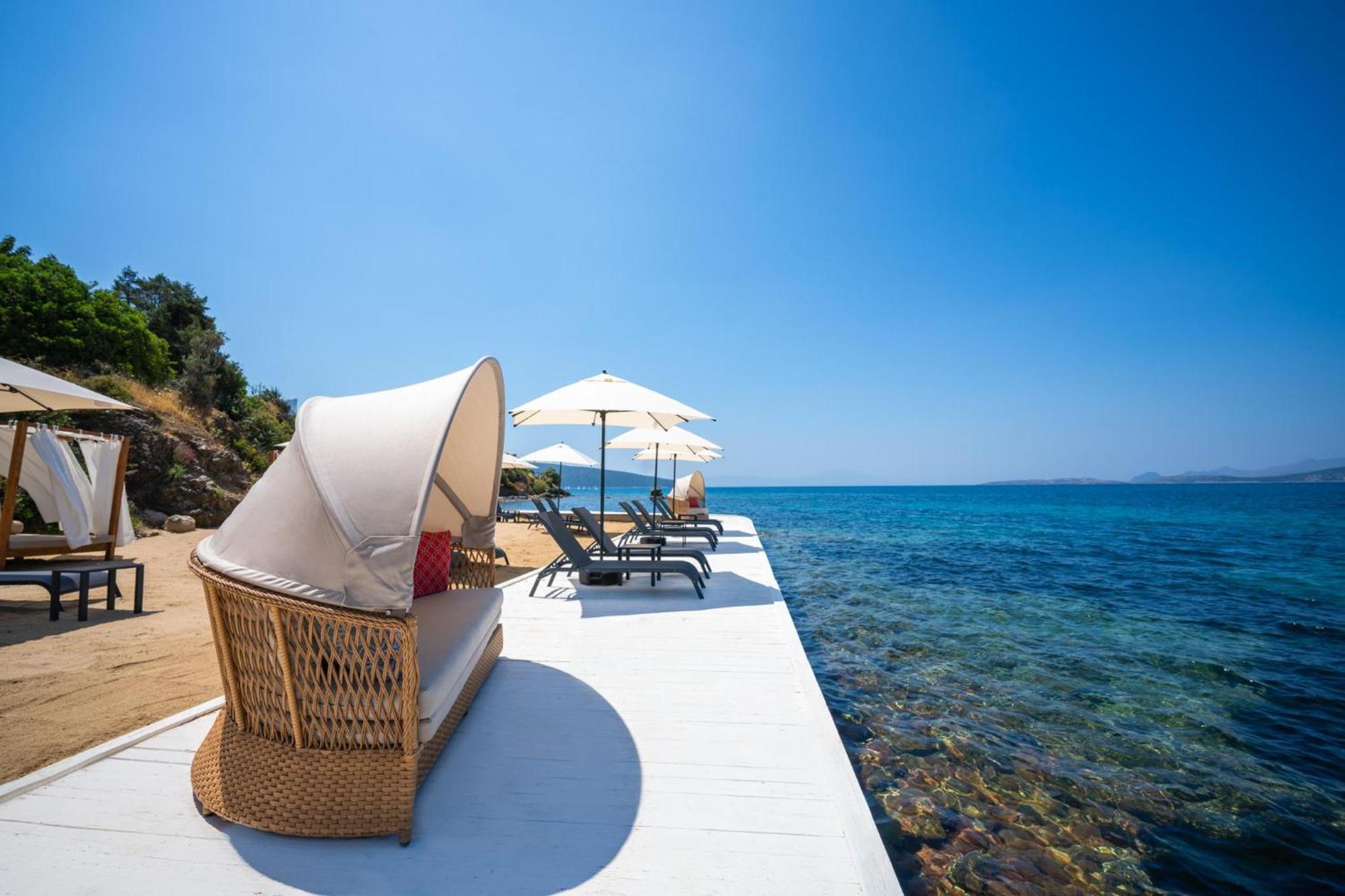 라브란다 Tmt 보드룸 리조트 Bodrum 외부 사진 The beach at the hotel